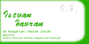 istvan havran business card
